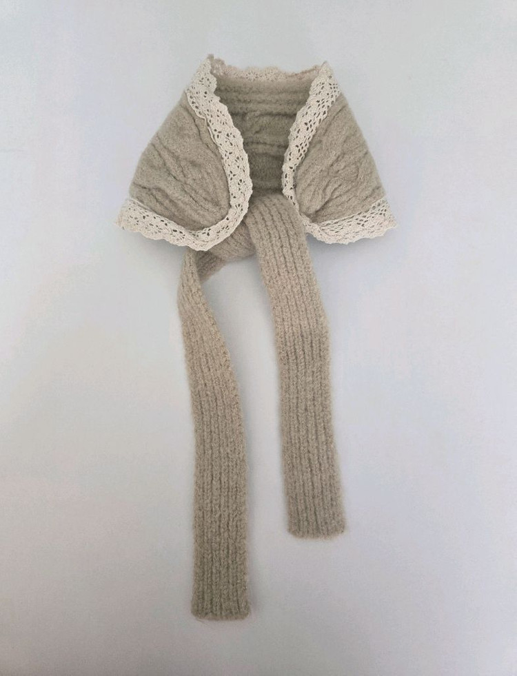 리틀지오 여아 러블리 레이스 니트 귀마개--2