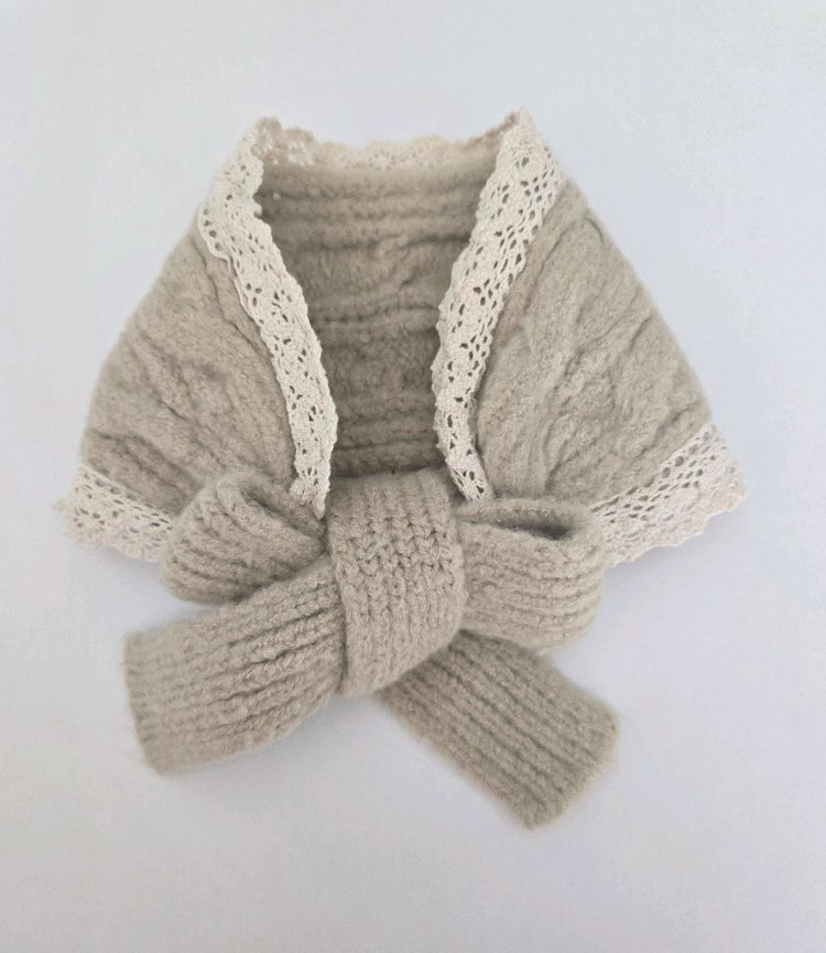 리틀지오 여아 러블리 레이스 니트 귀마개--6