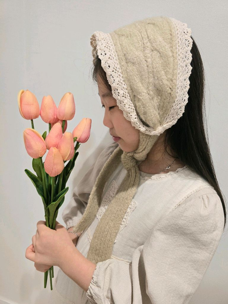 리틀지오 여아 러블리 레이스 니트 귀마개--7