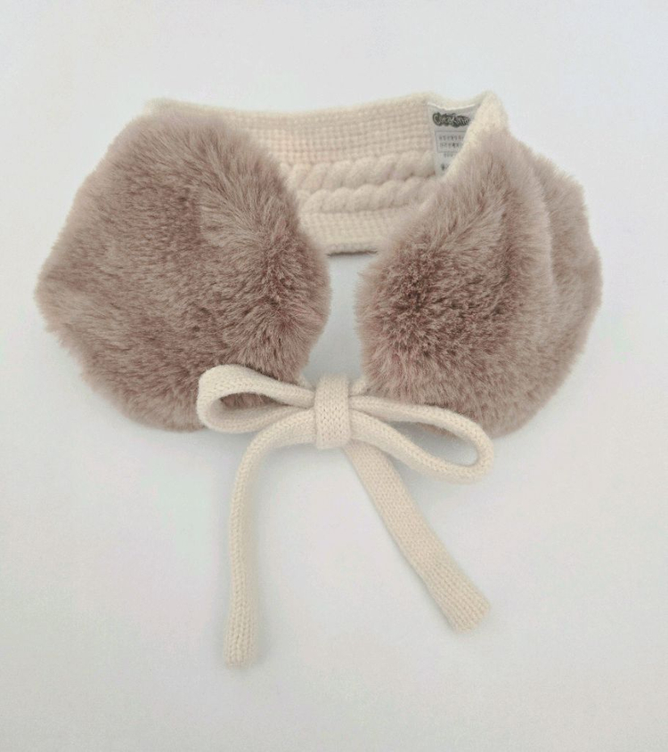 코타키나 유아동 니트 털 귀마개 여아 목도리--1