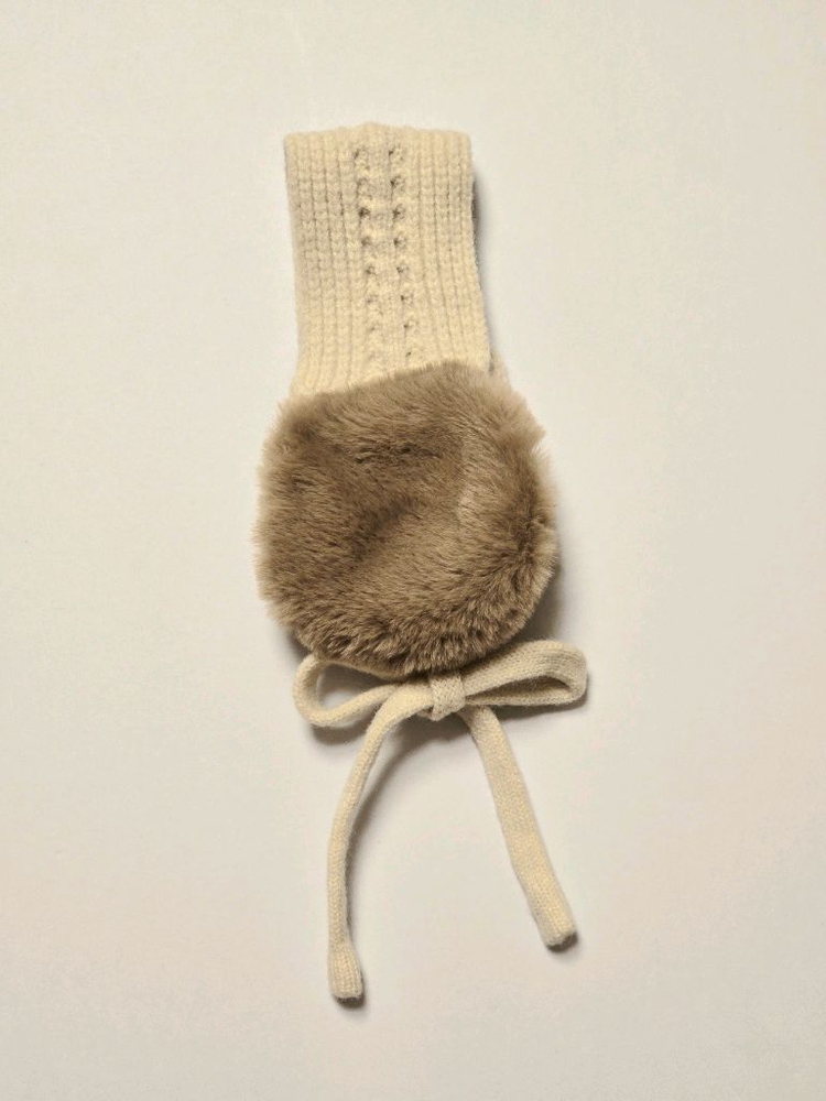 코타키나 유아동 니트 털 귀마개 여아 목도리--5