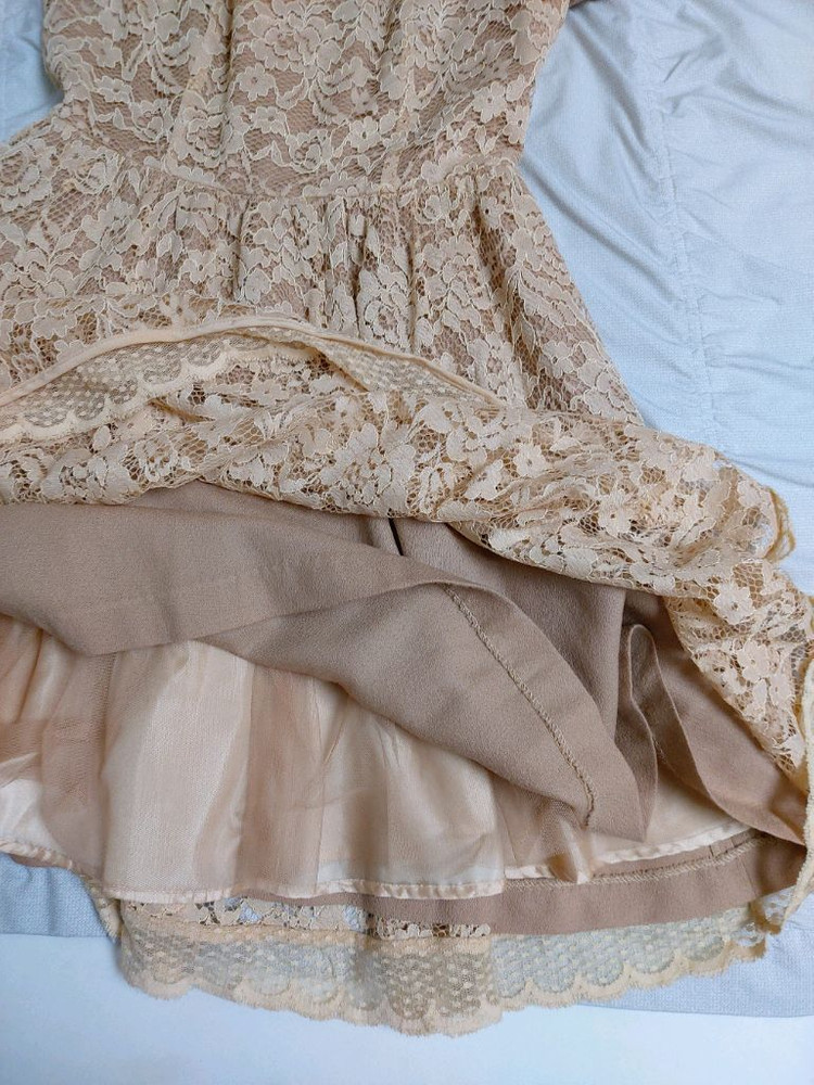 레니본 베이지레이스원피스55 아이디룩--4