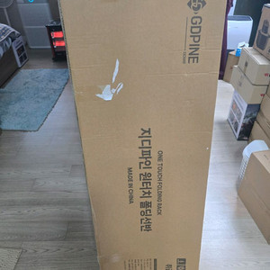 지디파인 강철 4단 3초 원터치 폴딩선반 블랙