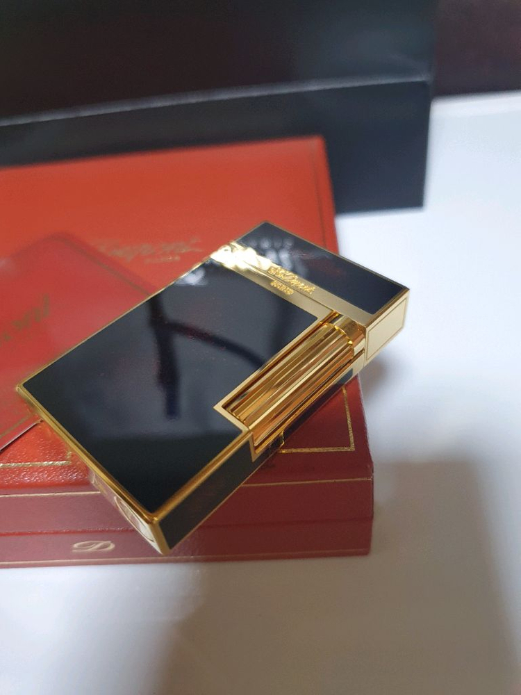 [새상품,풀세트] 듀퐁라이터 라인2 ca16890 금사 옻칠 금장 듀퐁 라이타 이미지