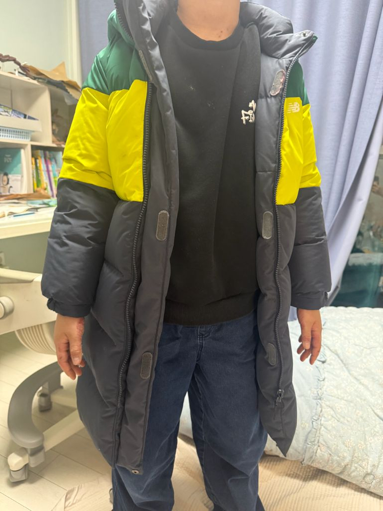 뉴발란스 키즈 롱패딩 양면 키 130-140 추천--6