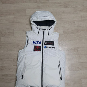 100 스파이더 정품 후드 패딩 조끼 슬림핏 남100사이즈 완전좋아요 이미지