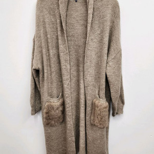 랩 여성 니트 롱 가디건