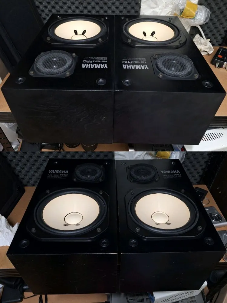 야마하 NS-10M PRO 스튜디오 모니터 스피커 명기 빈티지 레트로 오디오 가게 카페 매장 인테리어 하이파이 이미지
