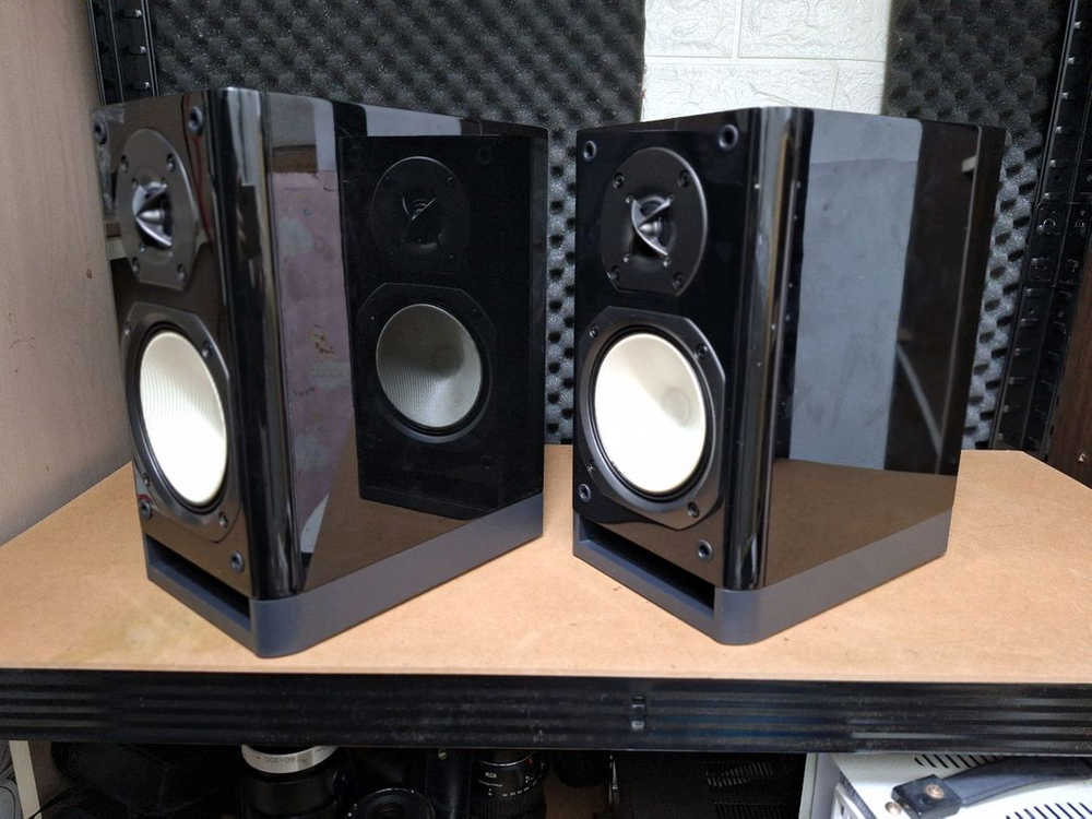 온쿄 ONKYO D-NX10 피아노 마감 북쉘프 스피커 1조 빈티지 레트로 앤틱 가게 매장 카페 오디오 인테리어 이미지