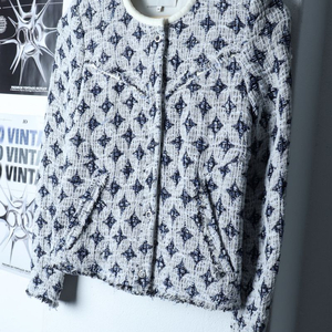 W(S) 이로 집업 바람막이 점퍼자켓 트위드 블루