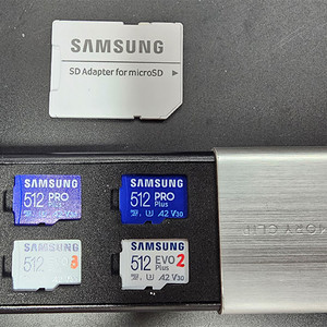 ...삼성 마이크로SD 메모리 512GB 2개 (개봉후 미사용품)