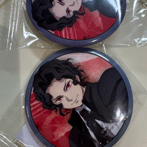 귀멸의칼날 캔뱃지 무잔 , 텐겐 미개봉