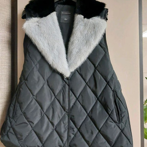 레니본 밍크카라 구스다운 베스트