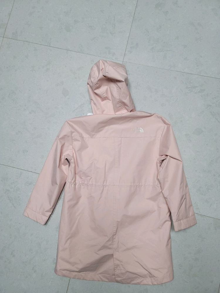 노스페이스 연핑크 롱 바람막이 키즈 140사이즈 상태극상--1