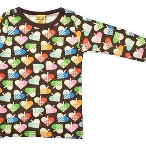 (새상품, 정품) 25년도 겨울 던스 스웨덴 초코 하트 긴팔 티셔츠