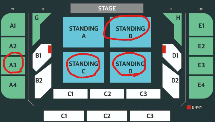 <최저가> Wave to Earth 서울 03.01 일 스탠딩, 지정석 통로 명당 1~4연석--1