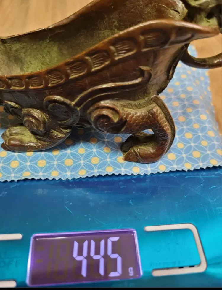 청동 해태마상배--3