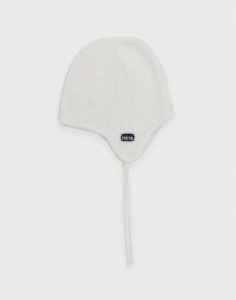 새상품) 포에토 Cloud furry string hat - ivory 이미지