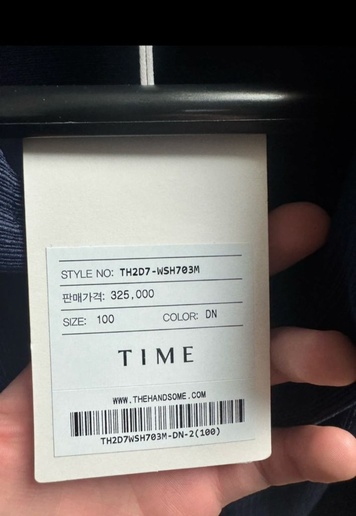 [새제품] 타임옴므 밴딩 헴 하프 슬리브 셔츠 (반팔셔츠) 100사이즈 팝니다--1