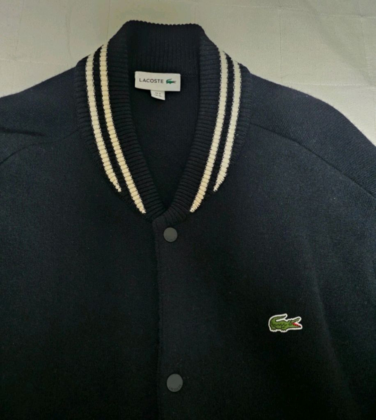 라코스테 울혼방 스타디움 가디건 XL남성 스타디움 가디건 AH131E-53N 105~110 6사이3회 봄버 자켓--2