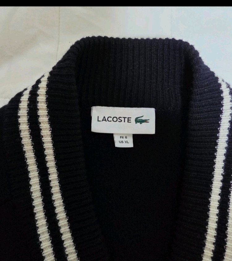 라코스테 울혼방 스타디움 가디건 XL남성 스타디움 가디건 AH131E-53N 105~110 6사이3회 봄버 자켓--3