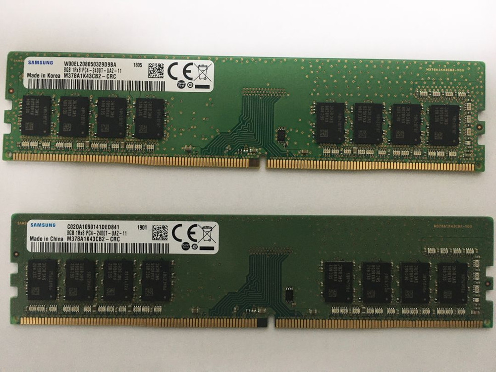 삼성 ddr4 메모리 램 8gb 2개 판매합니다.--0