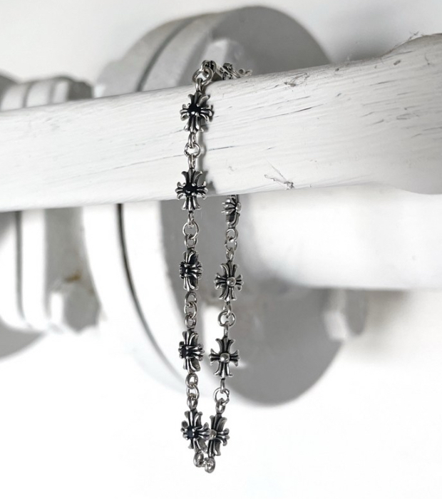 타이니 팔찌 남자 크롬하츠 십자가 페이퍼--4