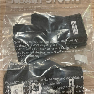 누아트스튜디오 핑거리스 니트 장갑 차콜 x2