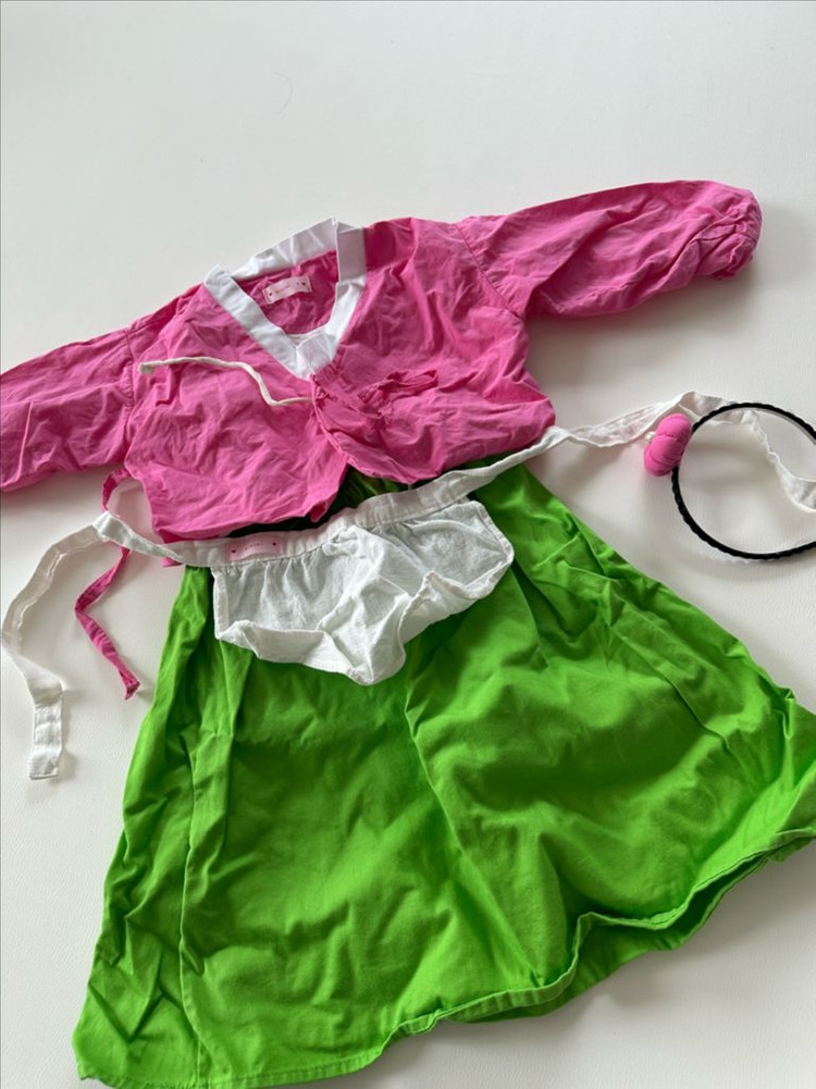 아이니니 한복 치마 여아 S사이즈 이미지