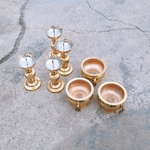 불교용품 황동 신쭈 향로 , 촛대