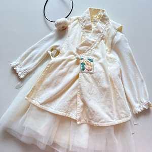 리틀타이니 이화한복 아기한복 머리띠 세트 90