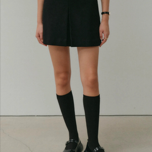 룩캐스트 매그 울 스커트 쇼츠 블랙 S