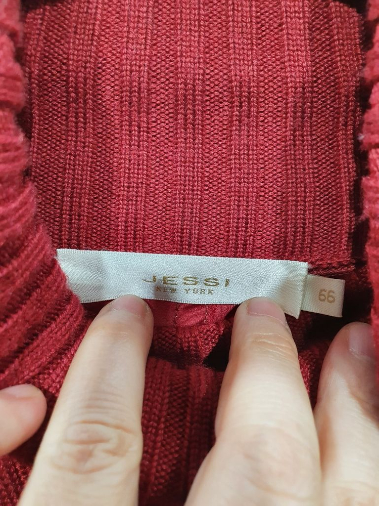 제시뉴욕 정품 새것수준 폴리 백리본 터틀넥 롱니트 66--2