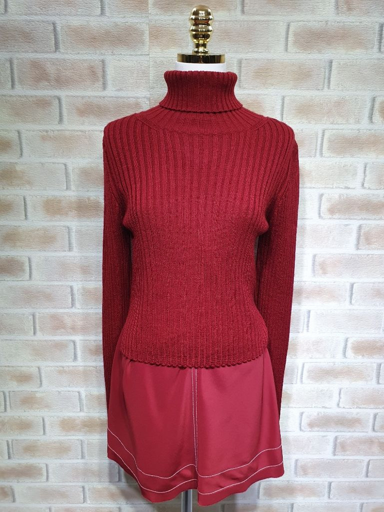 제시뉴욕 정품 새것수준 폴리 백리본 터틀넥 롱니트 66--3