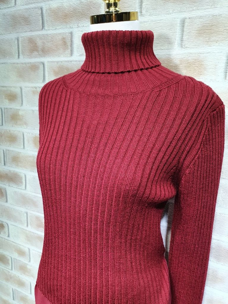 제시뉴욕 정품 새것수준 폴리 백리본 터틀넥 롱니트 66--5