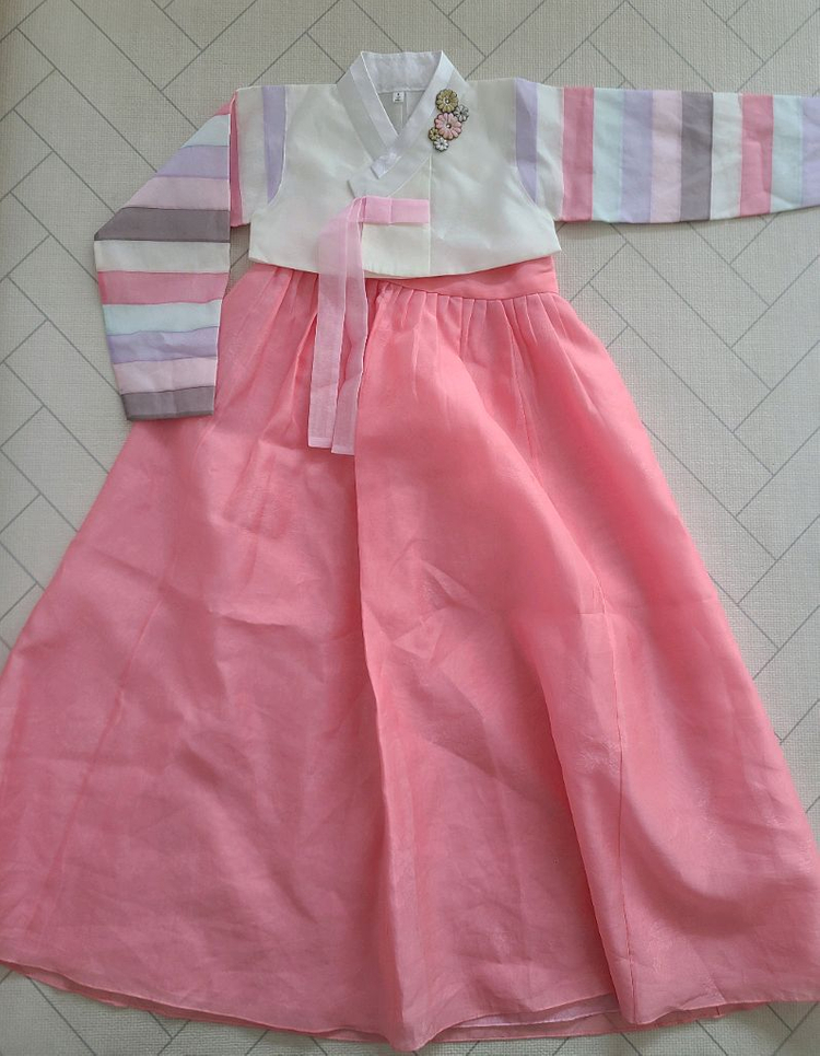 여아 한복 9호 속치마포함--1