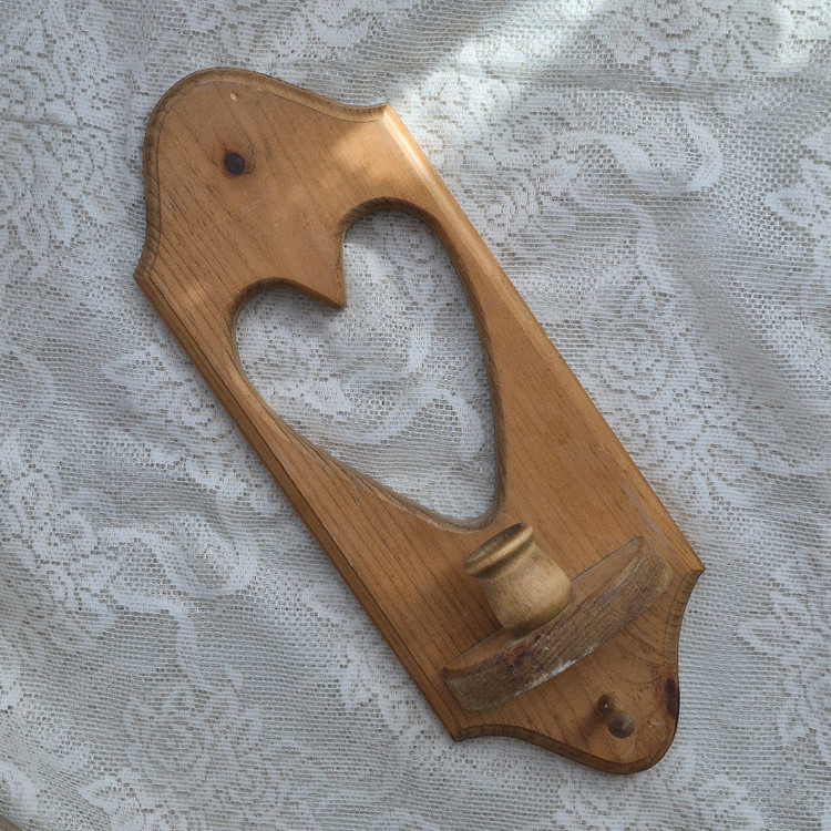 올드파인걸이 빈티지올드파인 우드걸이 우드촛대 벽걸이촛대 빈티지촛대--1