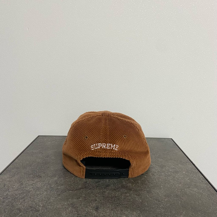 (OS) 슈프림 6패널 볼캡 모자 코듀로이 브라운--3