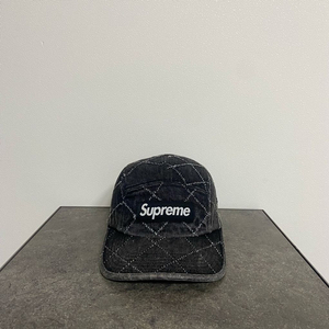 (OS) 슈프림 박스로고 캠프캡 모자 펀치드 데님 블랙