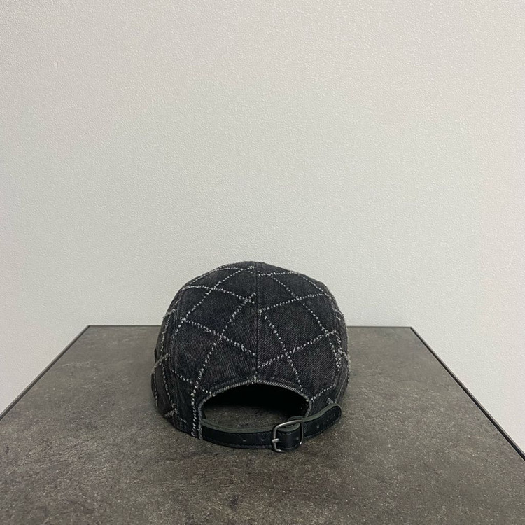 (OS) 슈프림 박스로고 캠프캡 모자 펀치드 데님 블랙--4
