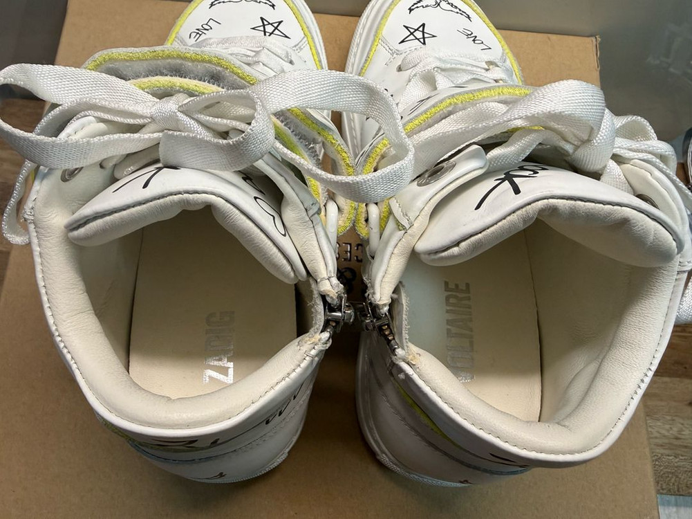 정품)쟈딕앤볼테르 Flash Fluorescent 스웨이드 스니커즈 36--4