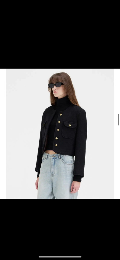 마론에디션 트위드 크롭 자켓 S--2