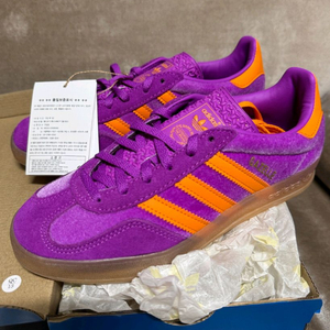 아디다스 가젤 인도어 퍼플 오렌지 225 (230)