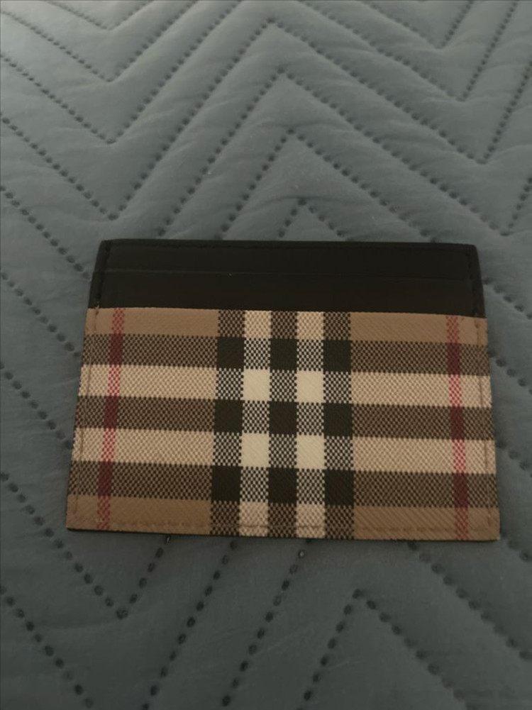 체크 패턴 카드홀더--1