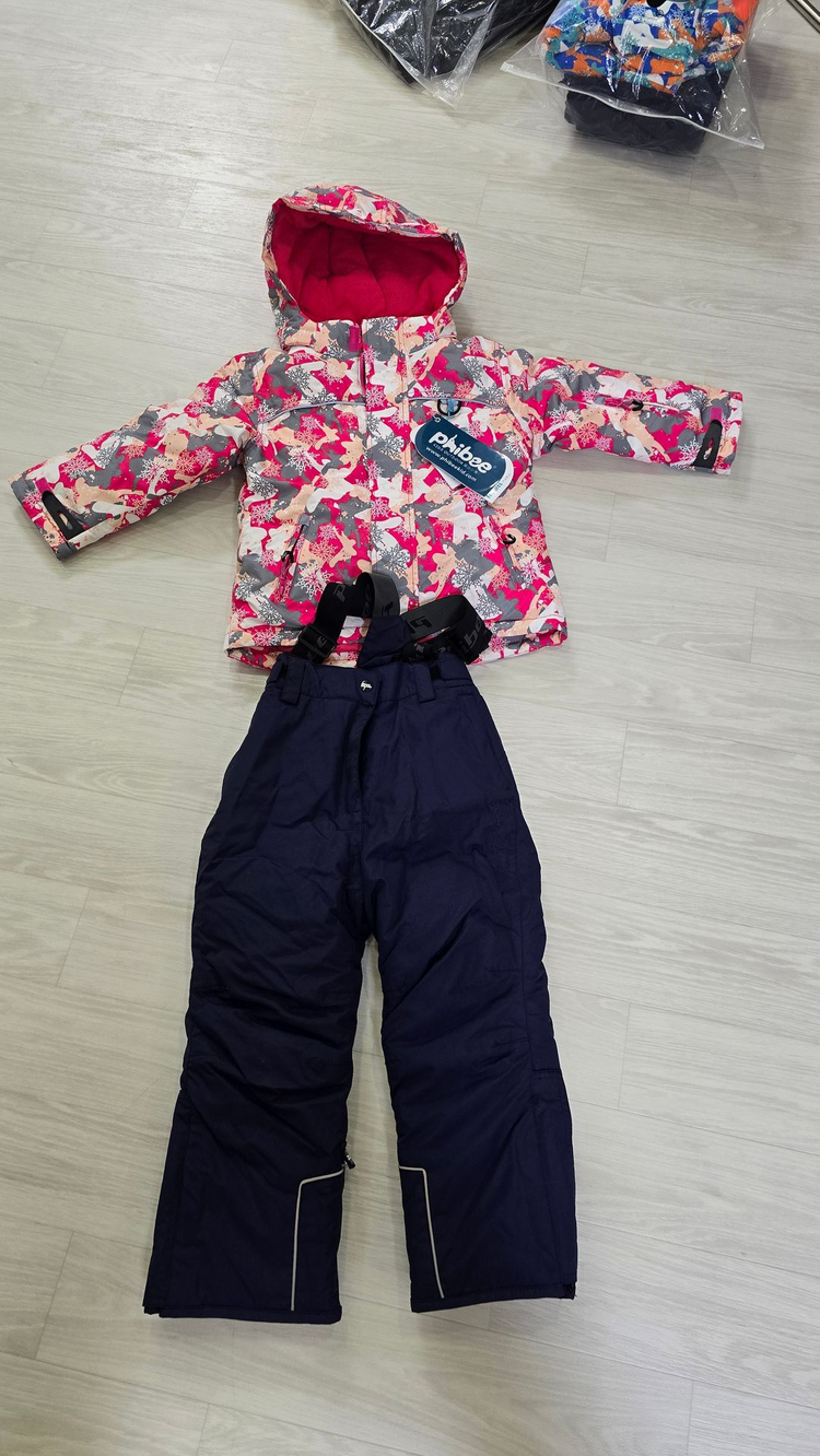 남아130 여아125 Phibee 키즈 스키복 세트--4