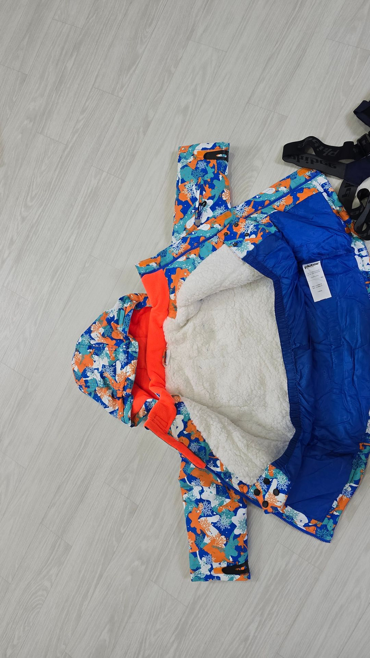 남아130 여아125 Phibee 키즈 스키복 세트--7