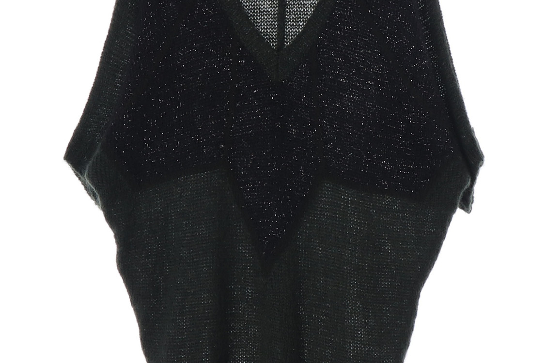 DIESEL 디젤 울56% 카키 배색 브이넥 가오리핏 니트 원피스 XS--3