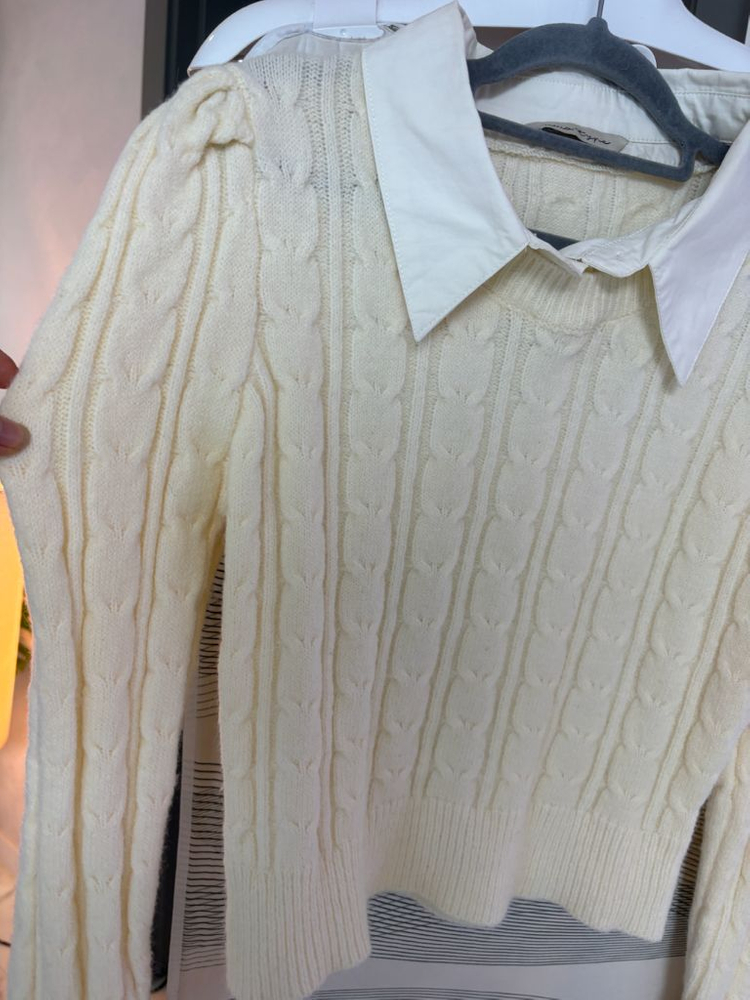 셔츠레이어드 니트--2