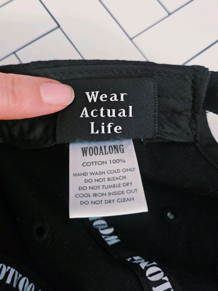 우알롱 시그니처 로고 볼캡 블랙 S(57) 이미지