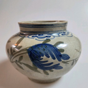 고미술품 조선말기 청화백자 분원명 불수문호 이미지